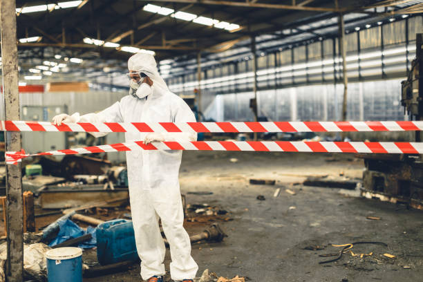 Professional Biohazard Cleanup technician working in Inverness, FL